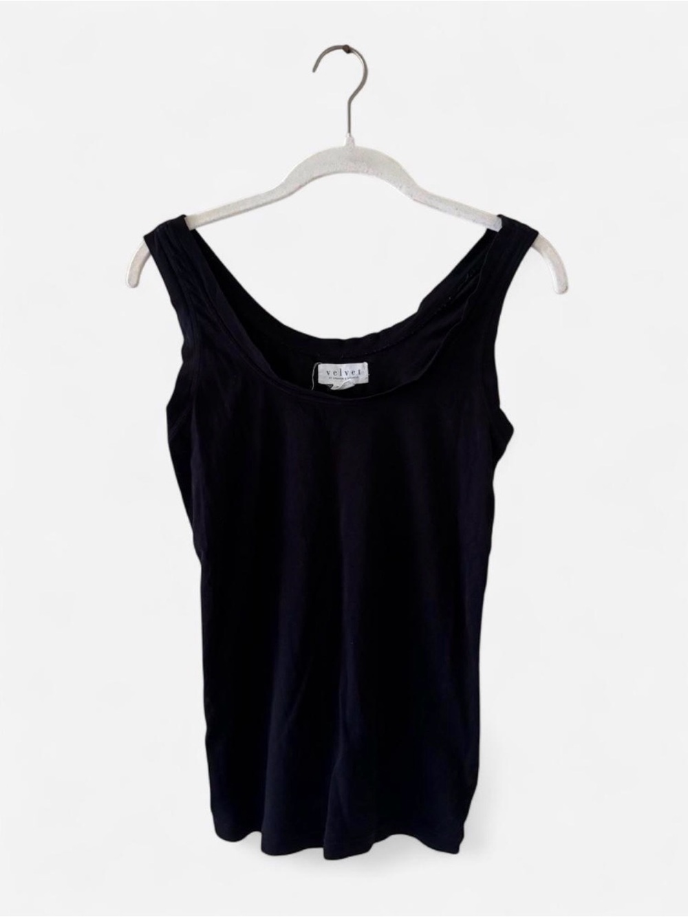 Velvet by Graham & Spencer Black Scoop Neck Tank Top